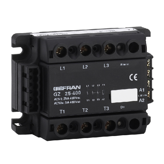 Relais statique 3PH 10A 480VAC, Cde 20-260VAC/DC - GZ-10/48-A-0 Relais statique 3PH 10A 480VAC, Cde 20-260VAC/DC - GZ-10/48-A-0-Lire la description