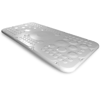 Plaque passe câbles-AX-plastique-L436 P221-avec tétine-coffret AX-T7 - SZ 2567.300-Lire la description