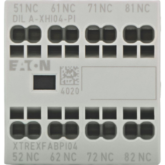Contacts auxiliaires, Ith=16A, 4O, Frontal, P-I, DILA, DILM7 - DILM38 - DILA-XHI04-PI-Lire la description