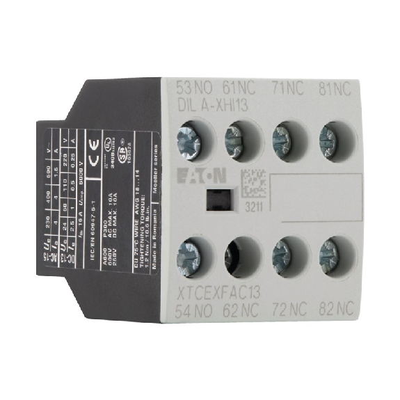 Contacts auxiliaires, Ith=16A, 1F, 3O, Frontal, Push-In - DILA-XHI13-PI Contacts auxiliaires, Ith=16A, 1F, 3O, Frontal, Push-In - DILA-XHI13-PI-Lire la description