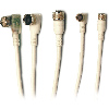 M12A Fem Coudé 4p LED; Câble PVC 4 fils Gris 10m - CS-A2-12-G-10