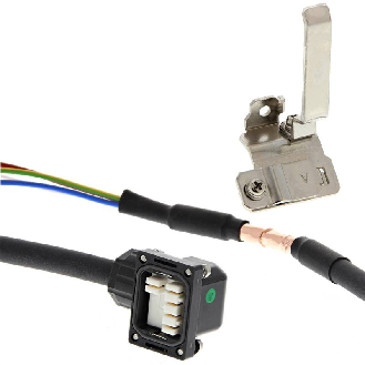 Câble puissance pour servo 1S, sans frein, 230V: 100 à 750 W, 10m - R88A-CA1A010SF-E-Lire la description