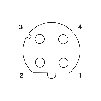 M12D Fem Droit 4p/M12D Mâle Droit 4p; PVC Blindé 4x0.34 Vert 5m - NBC-M12MSD/ 5,0-93B/M12FSD CMC-Lire la description