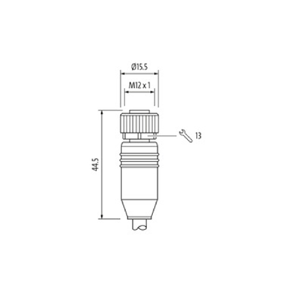 M12D Fem Droit 4p/RJ45 4p; Câble Blindé Vert Cpc 16m, CAT5 - 7000-44621-7961600-Lire la description
