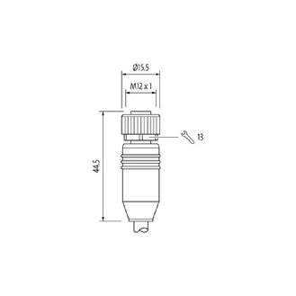 M12D Fem Droit 4p/RJ45 4p; Câble Blindé Vert Cpc 16m, CAT5 - 7000-44621-7961600-Lire la description