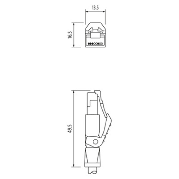 M12D Fem Droit 4p/RJ45 4p; Câble Blindé Vert Cpc 16m, CAT5 - 7000-44621-7961600-Lire la description