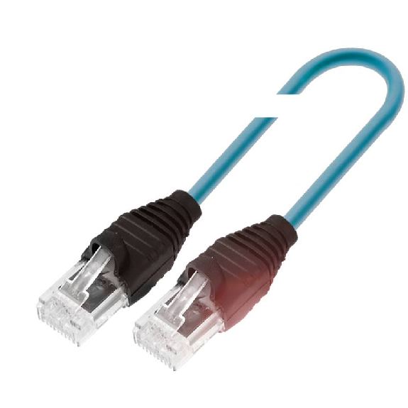 RJ45 Mâle Droit/RJ45 Mâle Droit; TPE Blindé 4x24AWG Bleu Cpc 3m - BCC E894-E894-90-339-ES64N9-030 (BCC0HPZ)-Lire la description