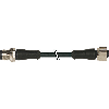 M12A Fem Droit 4p/M12A Mâle 4p; PUR 4x0.34 Noir Cpc 1m - CAM12.A4-11230419