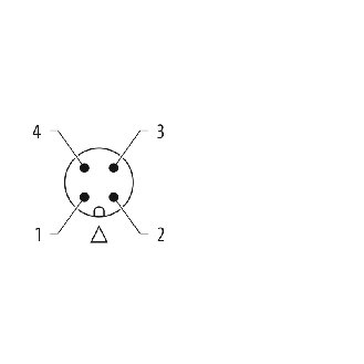 M12A Fem Droit 4p/M12A Mâle 4p; PUR 4x0.34 Noir Cpc 1m - CAM12.A4-11230419-Lire la description