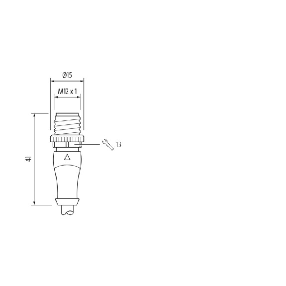 M12A Fem Droit 4p/M12A Mâle 4p; PUR 4x0.34 Noir Cpc 1m - CAM12.A4-11230419-Lire la description