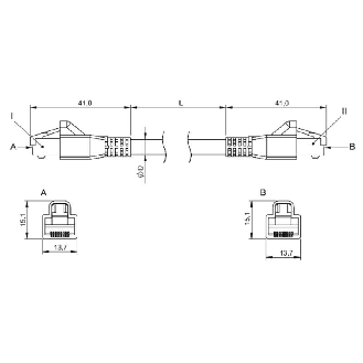 RJ45 Mâle Droit/RJ45 Mâle Droit; TPE Blindé 4x24AWG Bleu Cpc 5m - BCC E894-E894-90-339-ES64N9-050 (BCC0E8H)-Lire la description