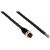 M12 Fem Droit 8p; Câble Blindé PUR 8x0.25 Noir 20m - YF2A68-100XXXXLEAX