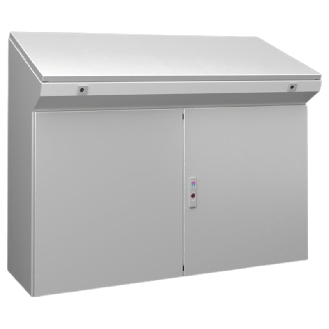Pupitre monobloc IP55-RAL7035 - L1200 H960 P400 - TP 6742.600-Lire la description