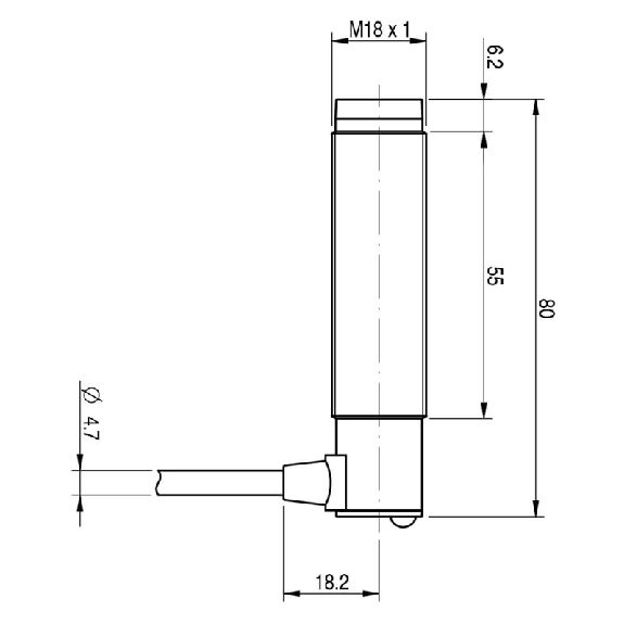 Cellule Barrage (E) P=16/32m IR M18 Métal Axial M12 4P - MSE/00-1E-Lire la description