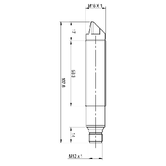 Cellule Barrage (E) P=50m Laser M18 Métal Radial M12 4P - FALH/X0-3E-Lire la description