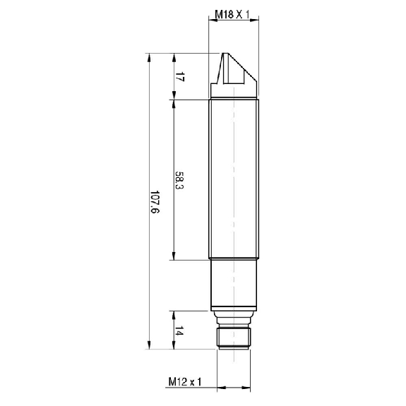 Cellule Barrage (E) P=50m Laser M18 Métal Radial M12 4P - FALH/X0-3E-Lire la description