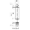 Cellule Barrage (E) P=50m Laser M18 Métal Radial M12 4P - FALH/X0-3E