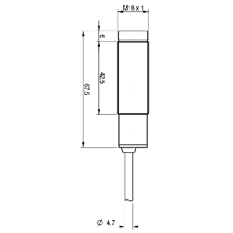 Cellule Barrage (E) P=20m IR M18 Métal Axial Câble 2m - FAIH/00-1A-Lire la description