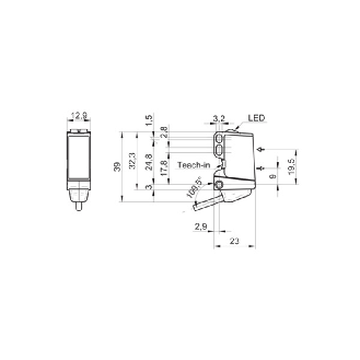 SmartReflect PNP/NPN P=1,8m IO-Link DO 12-30Vdc / Câble 2m - OT300.SL-GDZZJ.72CU OT300.SL-11240070)-Lire la description