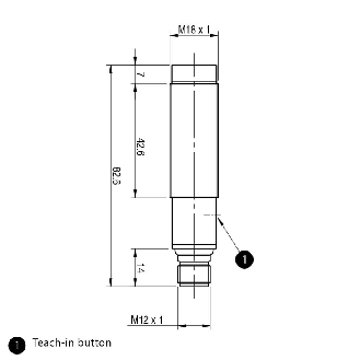Cellule Barrage (R) PNP P=50m Laser NO+NF M18 Plast. Axial M12 4P - FALD/BP-0E-Lire la description