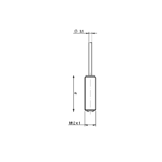 Cellule Barrage (R) AMPLI P=75m IR M12x41mm Inox Câble 5m PVC - DGR/01-2A-Lire la description