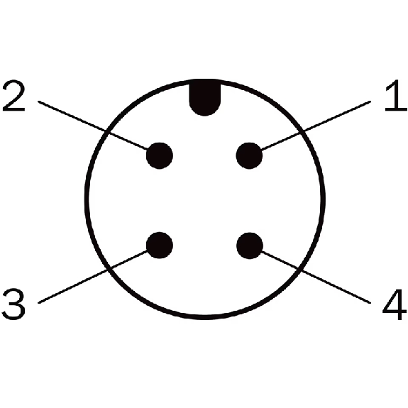 Cellule EAP en V PNP/NPN P=50mm PinPoint IOL LO/DO / M12 4P+C0.2m PVC - WTV4FE-84161120A00-Lire la description