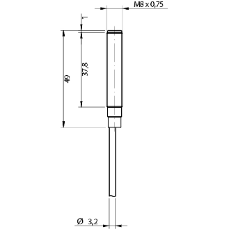 Cellule Barrage (R) PNP NF P=2m IR M8x49mm Inox / Câble 2m - HER/CP-4A-Lire la description