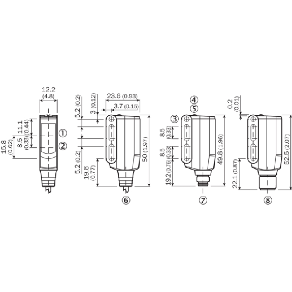 Cellule EAP PNP P=100mm IR LO/DO / M12 4P - WTB9-3P2410S20-Lire la description