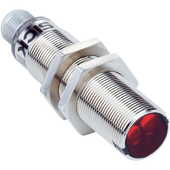 Cellule Bar. reflex PNP P=7,2m PinPoint M18 LO/DO Métal Axial M12 4P - GRL18-F2452-Lire la description