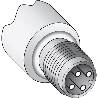 Cellule Barrage (E+R) PNP P=28m LO M18 Plast. Axial / M12 4P - VSE180-2F32432-Lire la description