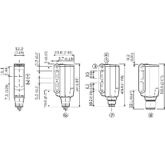 Cellule EAP PNP P=300mm Laser LO/DO 10-30Vdc / M12 4P - WTB9LC-3P2462A00-Lire la description