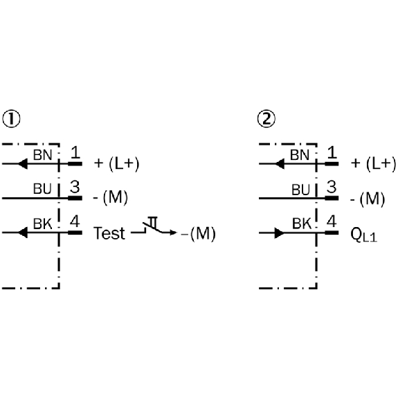 Cellule Barrage (E+R) PNP/NPN P=2m PinPoint LO E.test / M08 3P - WSE4FP-21312600ZZZ-Lire la description