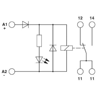 Module porte-relais, avec relais, SPDT, tension d'entrée 24VAC/DC - EMG 10-REL/KSR- 24/21-LC-Lire la description