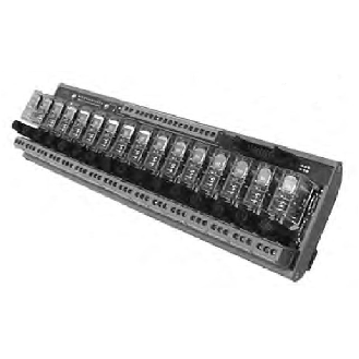 Module 16 relais SPDT 10A débrochable fusible - Cde HE10 20 pôles - 31E017312-Lire la description