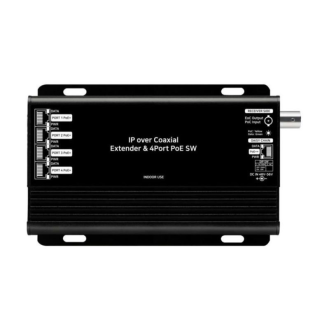 4-Port PoE Switch und Ethernet Extender SC-IPT3004P, 4-In-1-Out, 100Mbps full duplex, PoE++ 60W, 48 VDC-Beschreibung lesen