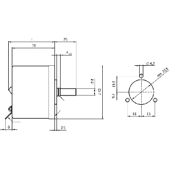 Manivelle électronique 100 crans par tour, 5Vdc, RS422 - HKD100V100A05-Lire la description