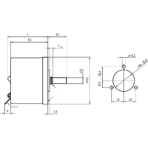 Manivelle électronique 100 crans par tour, 5Vdc, RS422 - HKD100V100A05-Lire la description