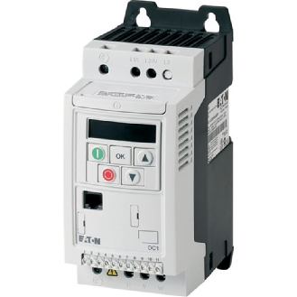 Vdf, DC1 3~/3~400V 2,2A 0,75kW IP20 - DC1-342D2NN-A20CE1-Lire la description