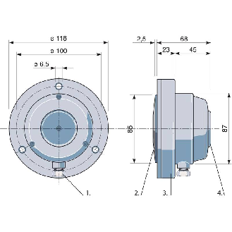 Détecteur de niveau à membrane pour solide-Lire la description