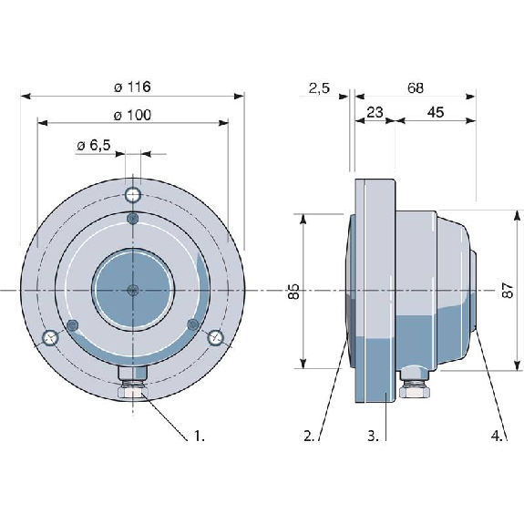 Détecteur de niveau à membrane pour solide Détecteur de niveau à membrane pour solide-Lire la description