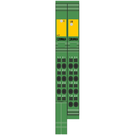 Module 1 sortie analogique 0-20 mA, 4-20 mA, 0-10 V - IB IL AO 1/SF-PAC-Lire la description