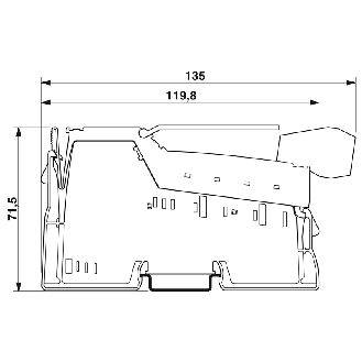 Module 1 sortie analogique 0-20 mA, 4-20 mA, 0-10 V - IB IL AO 1/SF-PAC-Lire la description