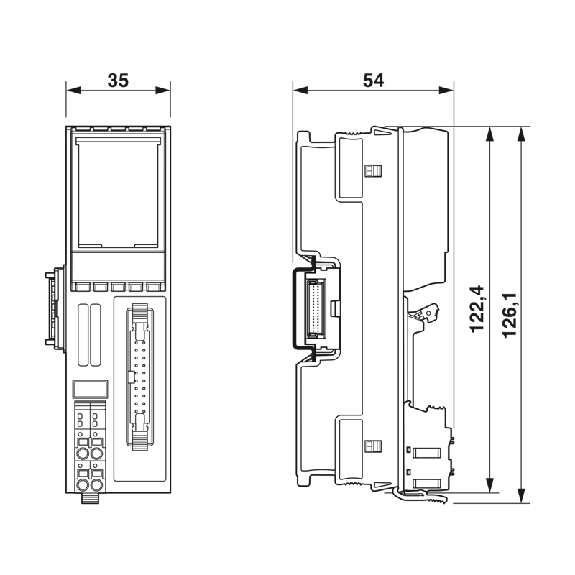 Module 16 sorties TOR 24VDC, 500mA, raccord FLK20, Axioline F - AXL F DO16 FLK 1H-Lire la description