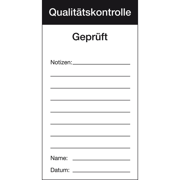 Qualitätsaufkleber Qualitätskontrolle-Geprüft, Papier, 80x150mm, 100/Block Qualitätsaufkleber Qualitätskontrolle-Geprüft, Papier, 80x150mm, 100/Block-Beschreibung lesen
