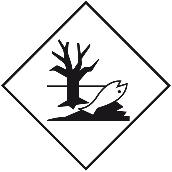 Gefahrgutzettel (Placards) umweltgefährd. Stoffe, Folie, seewasserbeständig, 300x300mm, IMDG-Code, ADR, IATA-Beschreibung lesen
