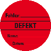 Organisationsetikett Defekt, rot, Haftpapier, ablösbar, Ø 60mm, 500/Rolle Organisationsetikett Defekt, rot, Haftpapier, ablösbar, Ø 60mm, 500/Rolle