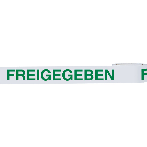 Klebeband Freigegeben, weiß/grün, Polypropylen, selbstklebend, 50mm, 66m/Rolle Klebeband Freigegeben, weiß/grün, Polypropylen, selbstklebend, 50mm, 66m/Rolle-Beschreibung lesen