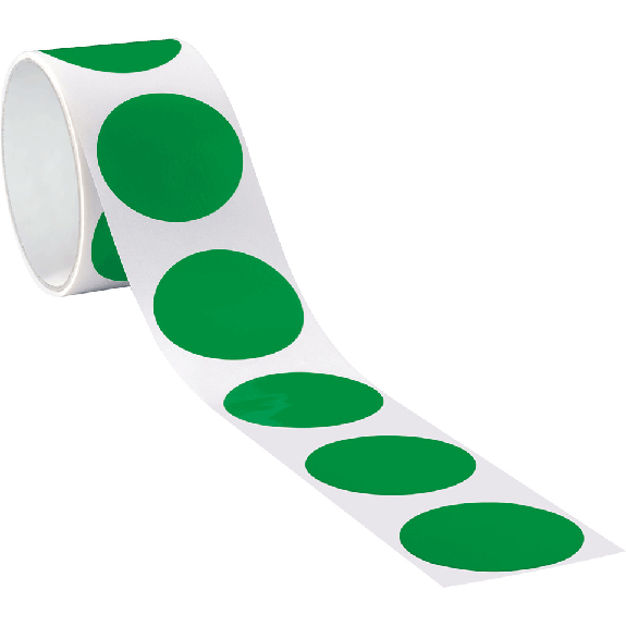 Markierungspunkt, blanko, grün, Folie, selbstklebend, Ø 75mm, 100/Rolle Markierungspunkt, blanko, grün, Folie, selbstklebend, Ø 75mm, 100/Rolle-Beschreibung lesen