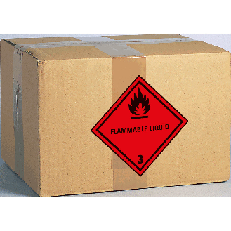 Verpackungskennzeichen Kl. 3 - Flammable Liquid, Folie, seewasserbeständig, 100x100mm, 500/Rolle, IMDG-Code, GGVSEB, ADR-Beschreibung lesen