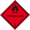 Verpackungskennzeichen Kl. 3 - Flammable Liquid, Folie, seewasserbeständig, 100x100mm, 500/Rolle, IMDG-Code, GGVSEB, ADR Verpackungskennzeichen Kl. 3 - Flammable Liquid, Folie, seewasserbeständig, 100x100mm, 500/Rolle, IMDG-Code, GGVSEB, ADR